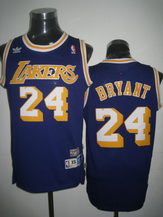  NBA Los Angeles Lakers 24 Kobe Bryant Swingman Purple Throwback Jerseys